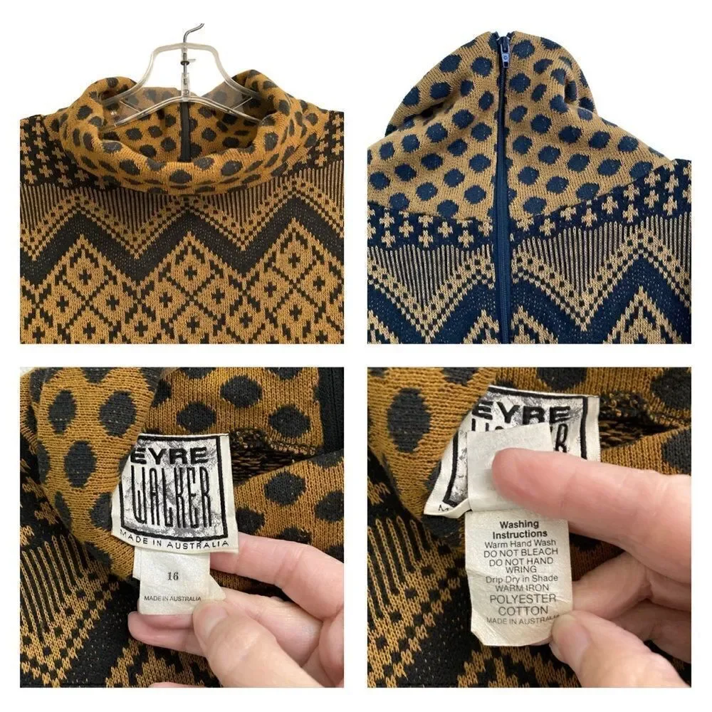 Vintage EYRE Walker Boho tassel sweater bodysuit‎ set Size M* long sleeve READ